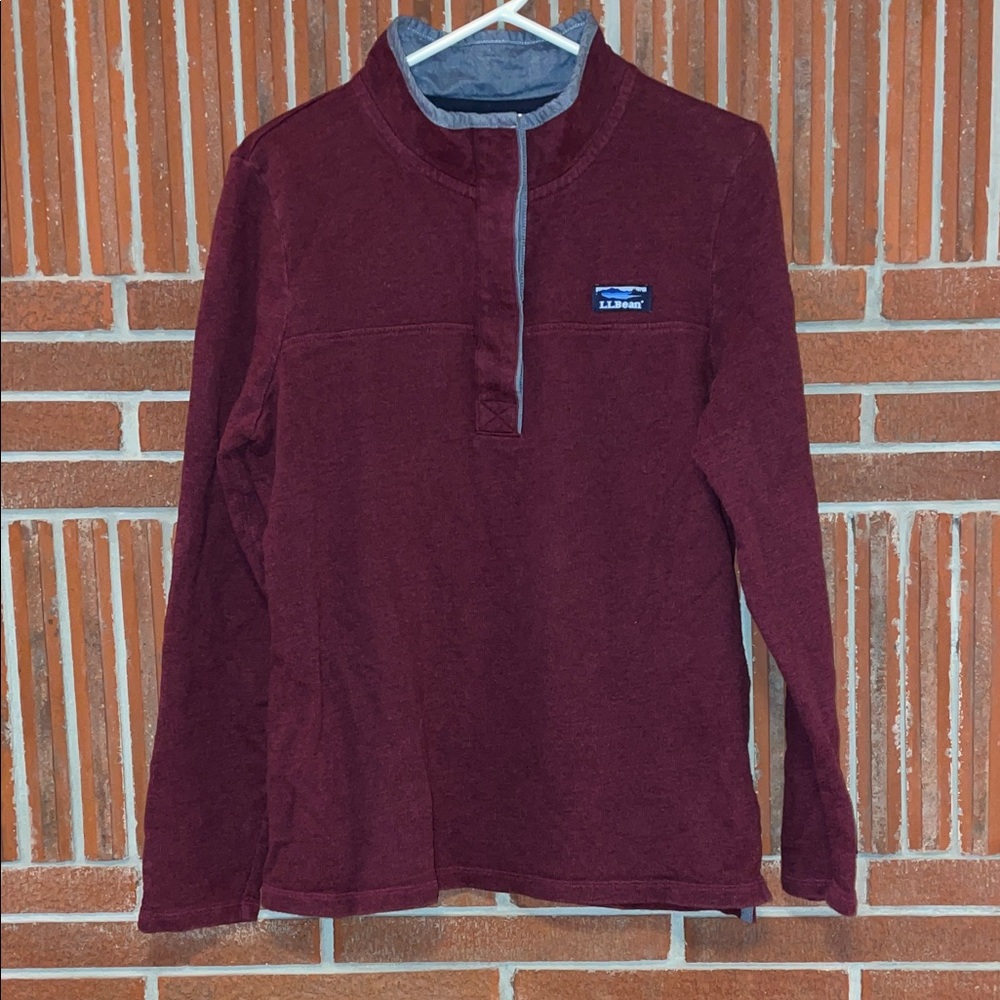 LL Bean Women's Soft Cotton Rugby Shirt Size Large